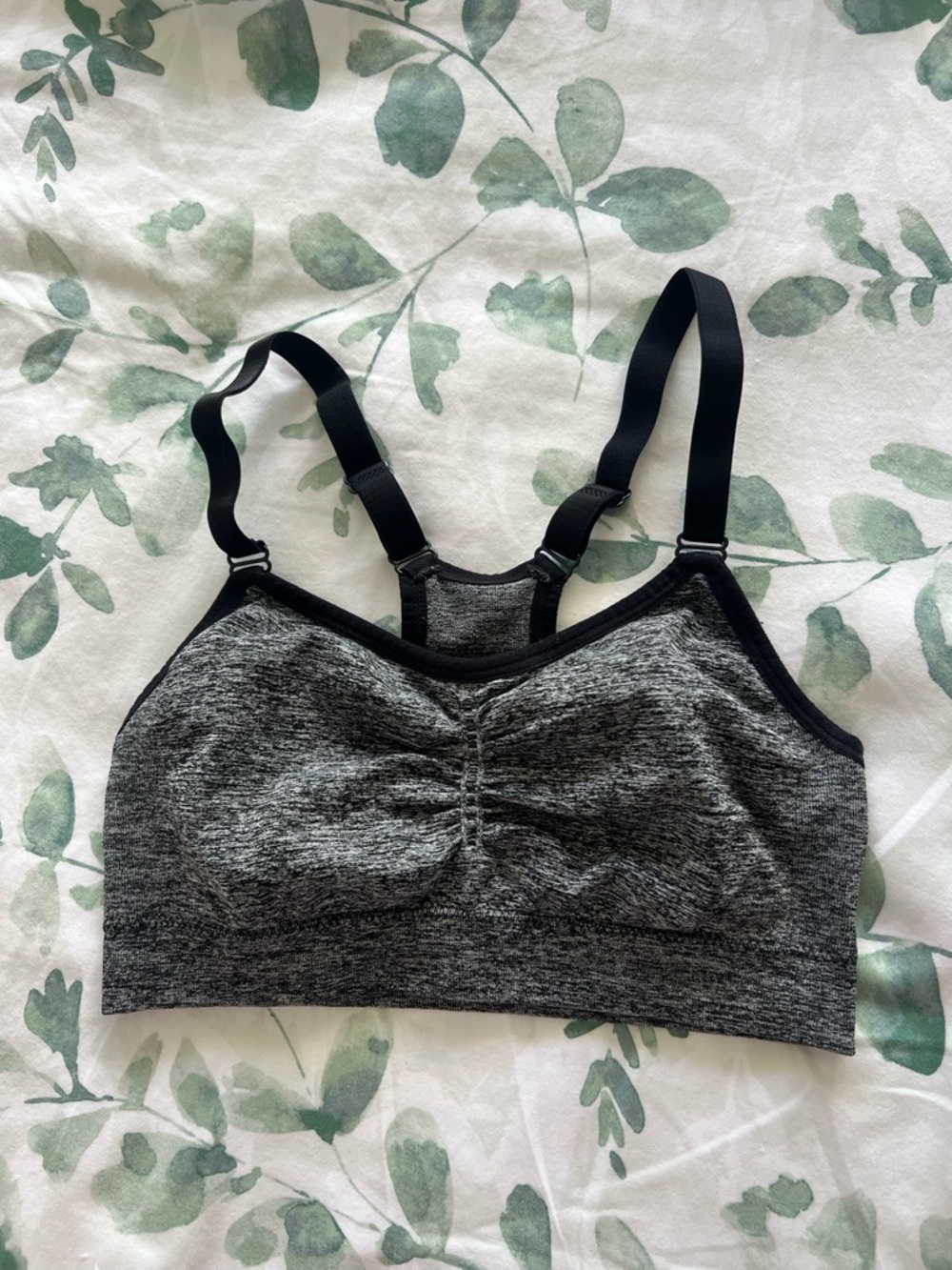 Seamless Heather Gray Racerback Bralette - Women Intimates